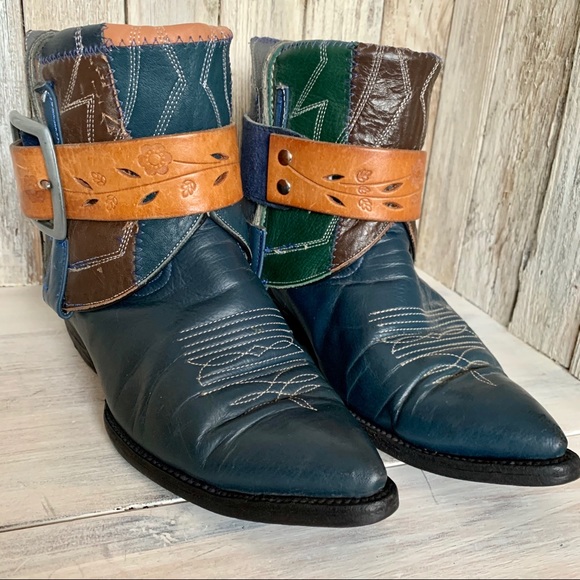 Vintage REWORKED 70’s Boho Cowboy Bootie - Picture 4 of 6